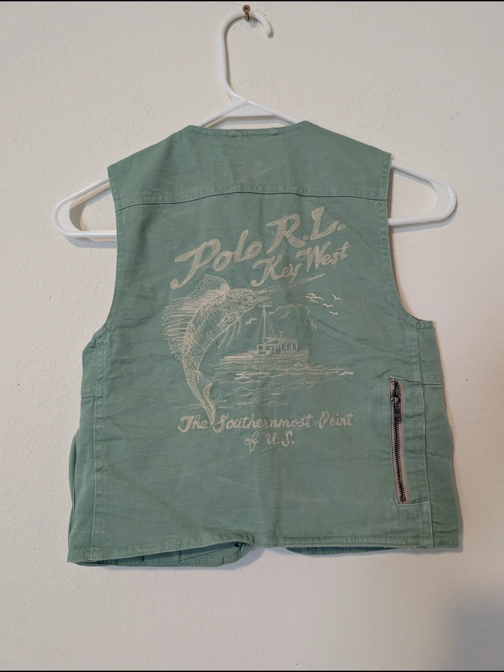 Polo by Ralph Lauren Kids Mint Utility Vest with Patch Details